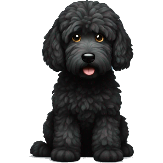 Black golden doodle  emoji