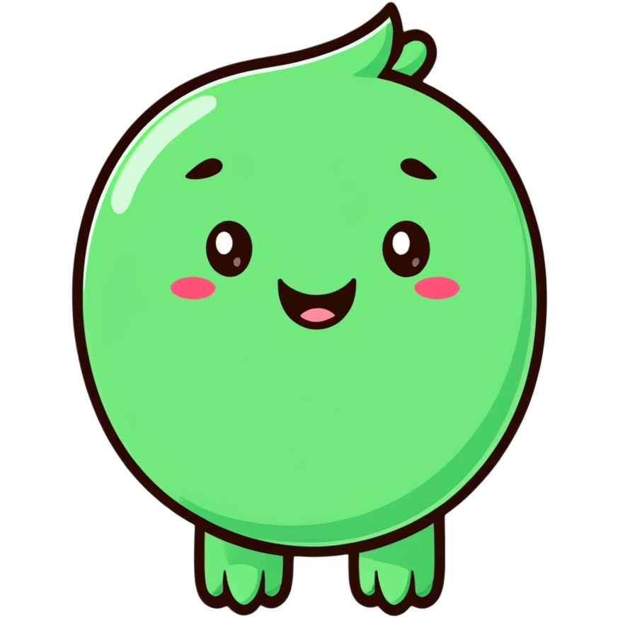cute number 4 character winking emoji
