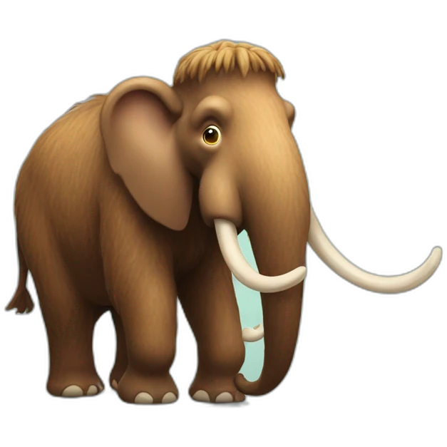 Mammoth with school backpack emoji