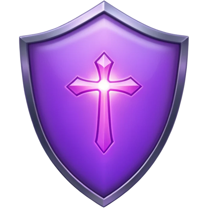 Purple glowing shield emoji