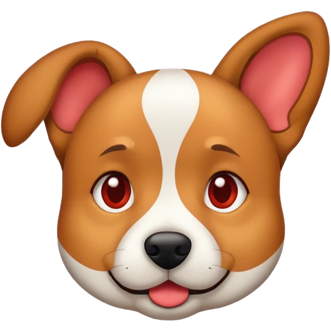 Hund mit einem roten Streifen  emoji