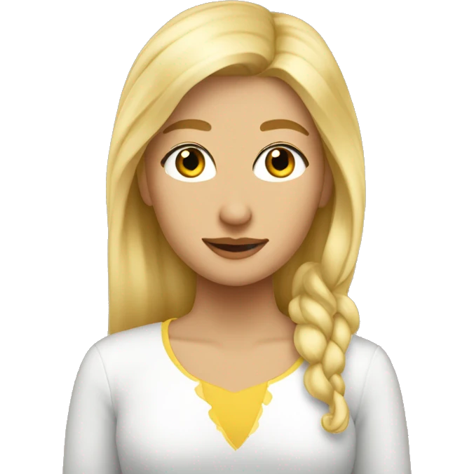 Blondine mergina laikanti vižla (šuo) emoji