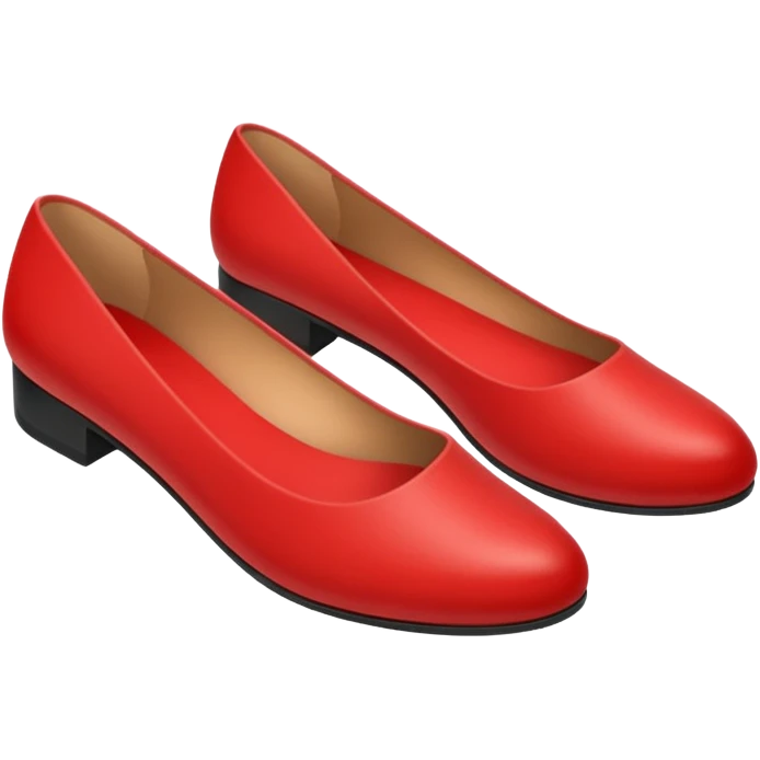 plain isolated red flat shoes emoji