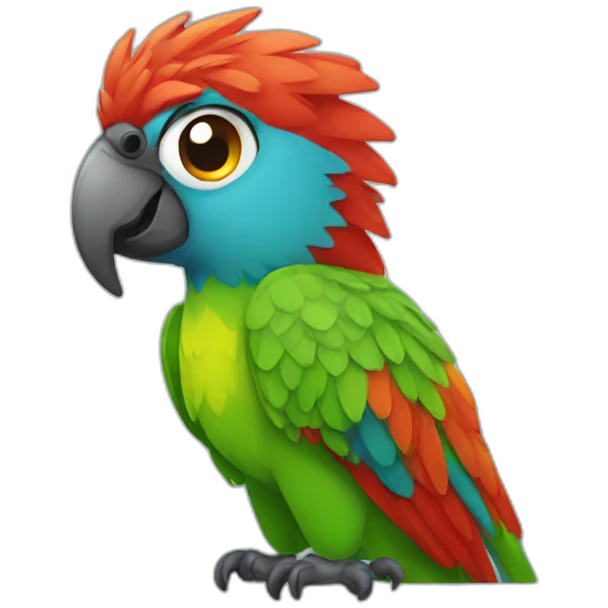 Beautiful parrot emoji