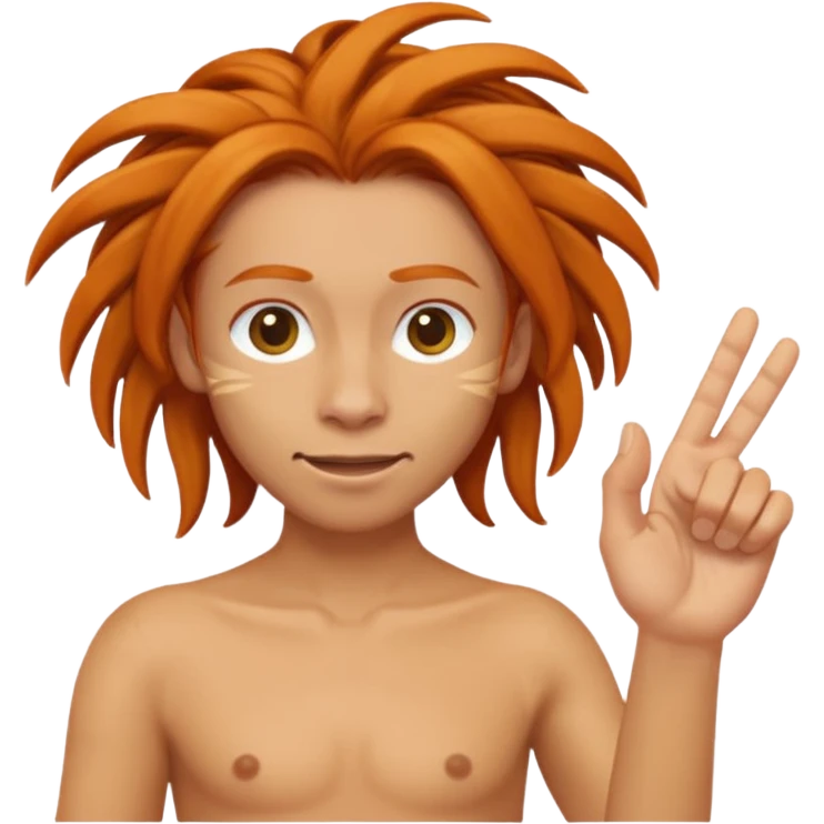 Ginger dread twirling around finger  emoji