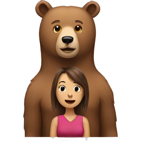 Bear with women  emoji