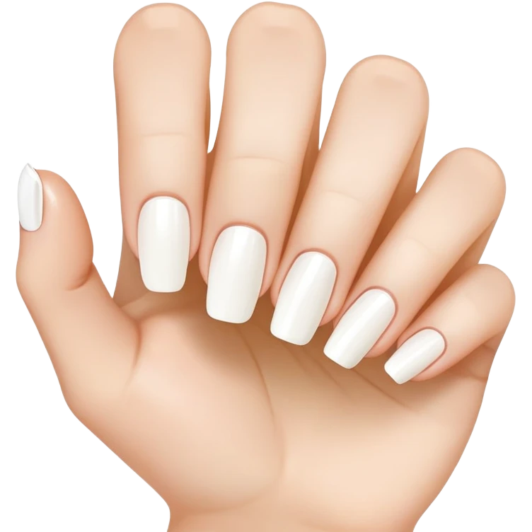 french milk manicure 5 fingers  emoji