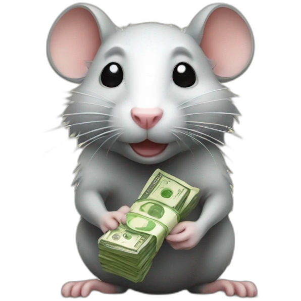 Rat with money emoji