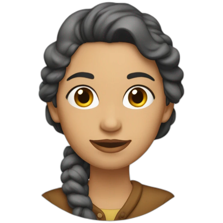 Mujer-cabellocortocastaño-pielblanca-franela emoji