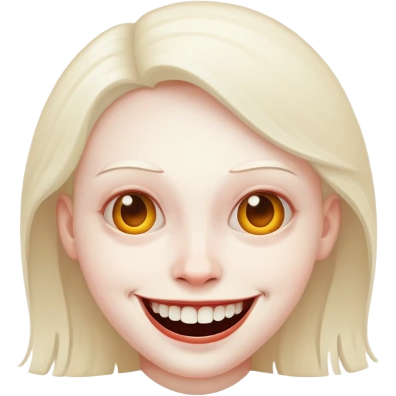 Creepy smile emoji