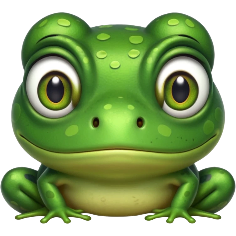 A frog with a sad face emoji