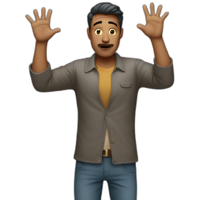 man gesturing no emoji