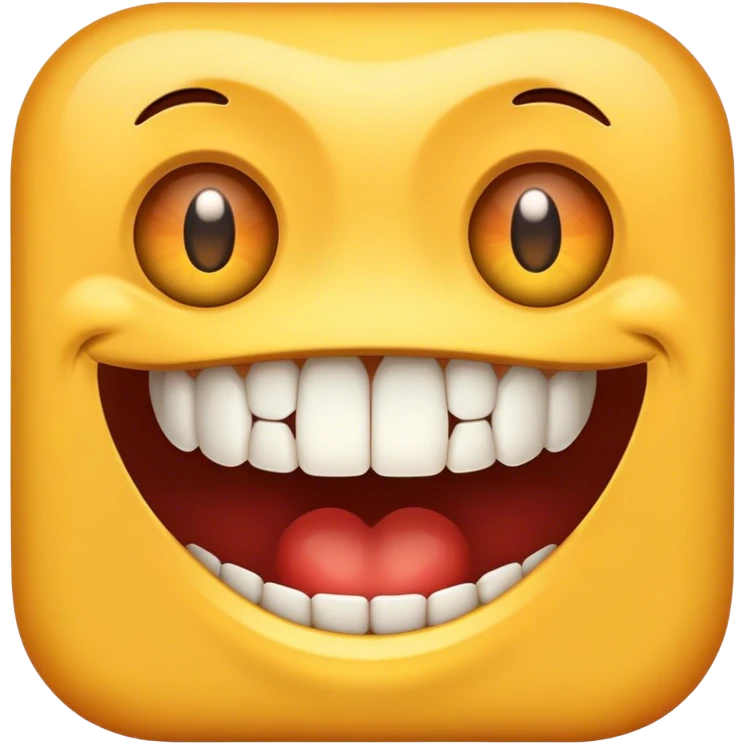 emoji going crazy with visible teeth and white eyes emoji