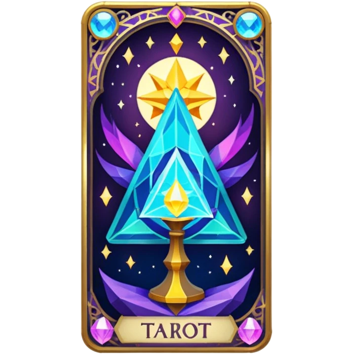 fantasy magic tarot card low poly emoji