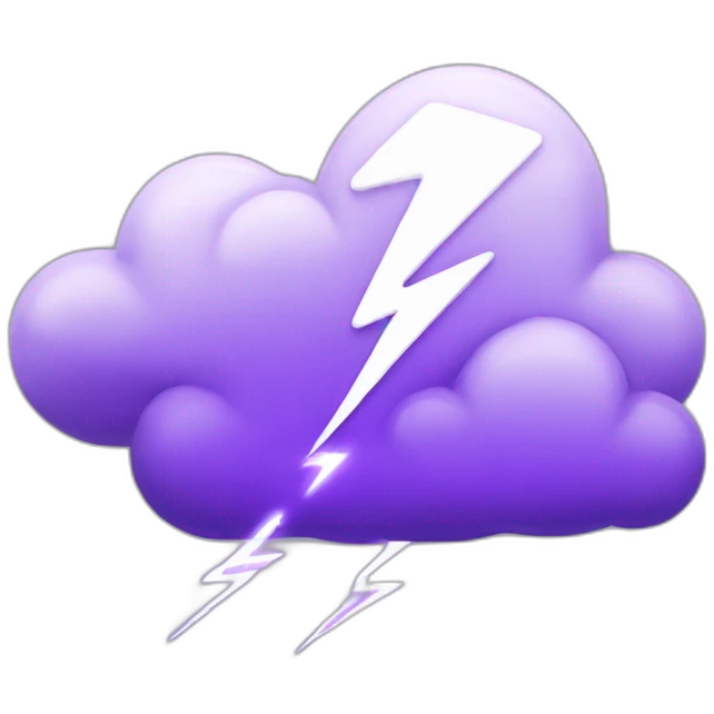 cloud, lightning, purple, the word "Static" emoji