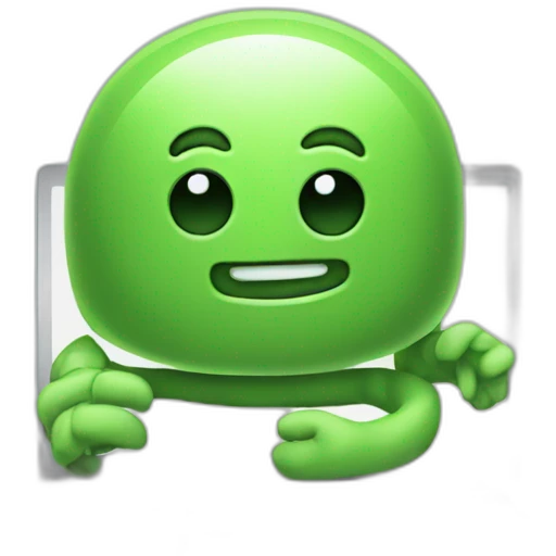 un chatbot vendiendo por una laptop emoji