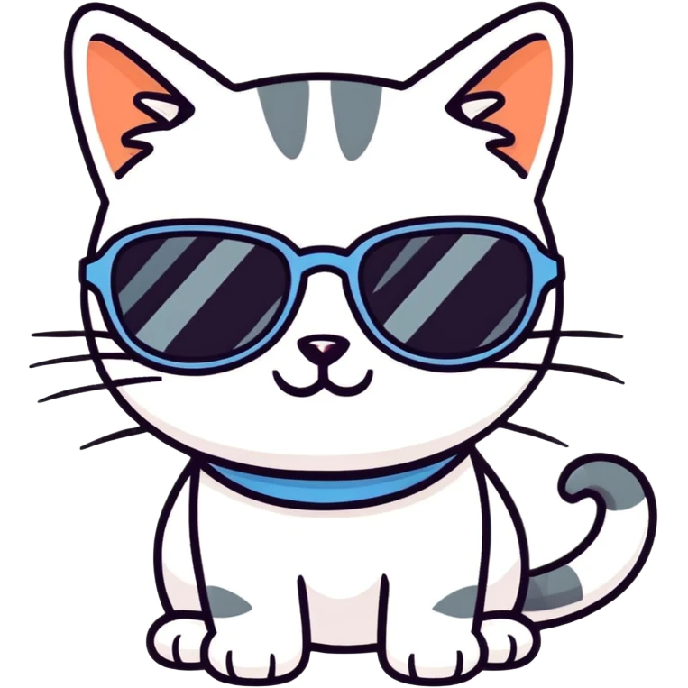 Cat with sunglasses emoji