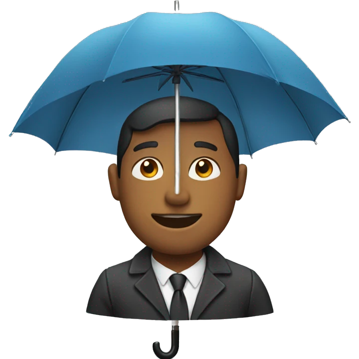 Man with umbrella  emoji