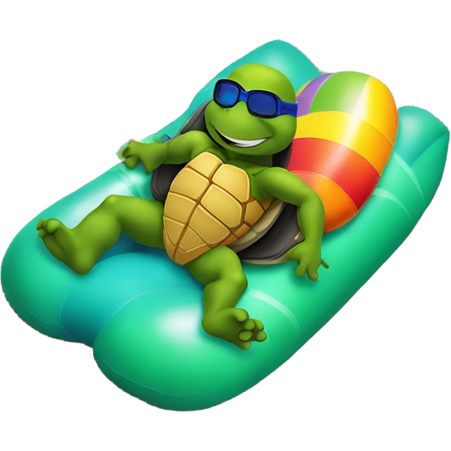 Ninja turtle taking a pool emoji