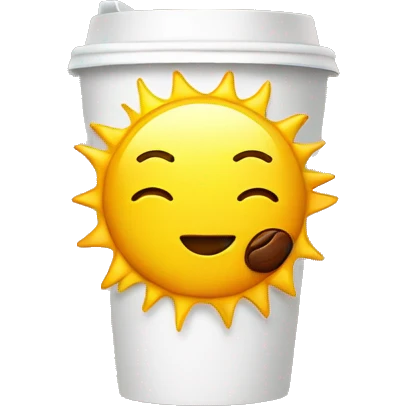 Sunshine and coffee emoji