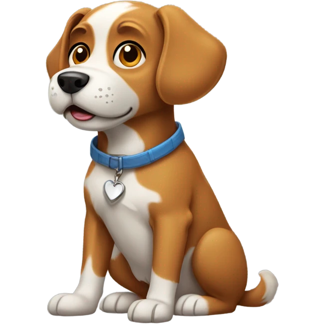 Dog with 8 paw emoji