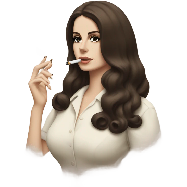 Lana Del Rey smoking emoji