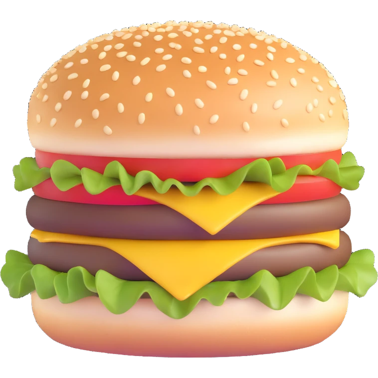 burger with sesame seed bun emoji