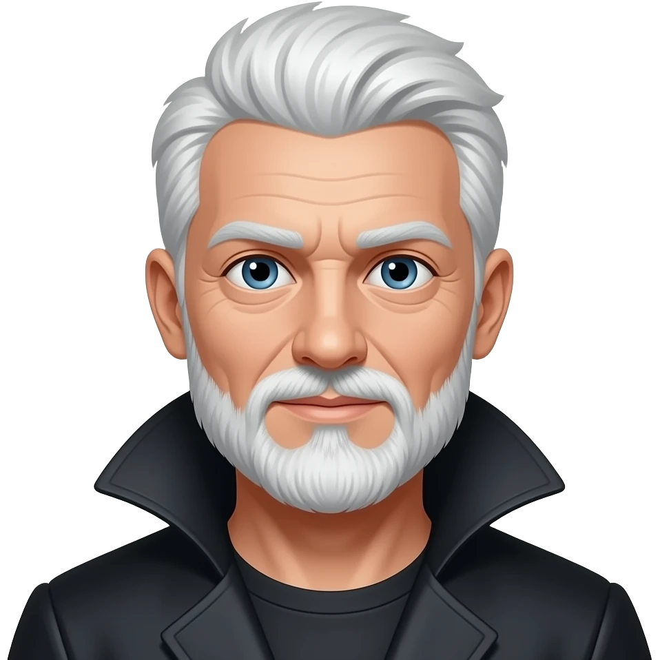 White man short beard bewitched ll emoji