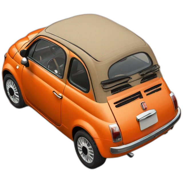 Fiat 500 orange emoji