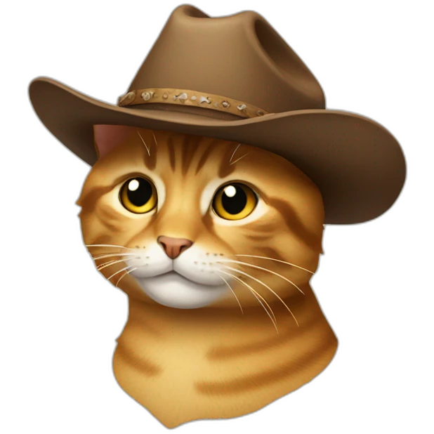 cat with a cowboy hat emoji