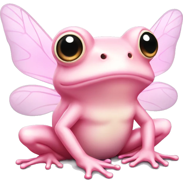 Light pink Fairy frog with wings emoji