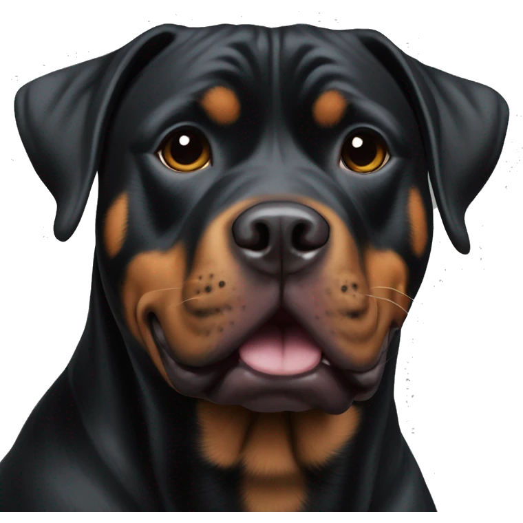 Pit bull Rottweiler mix all black emoji