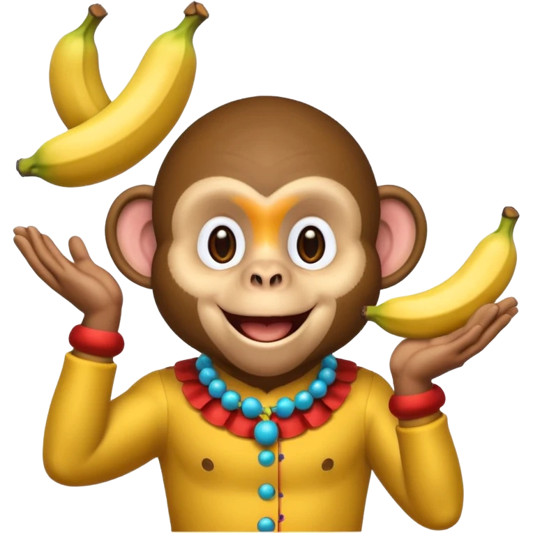 circus monkey juggling 2 bananas emoji