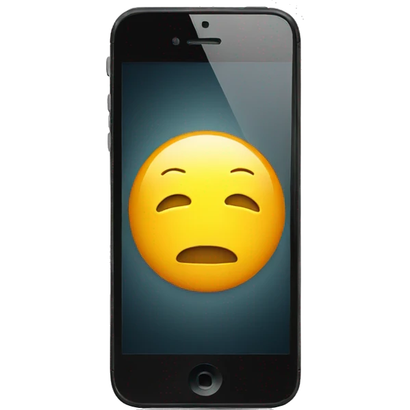 iPhone with flash emoji
