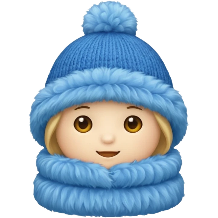 blue fluffy hat(just hat) emoji