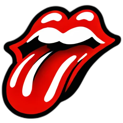 Rolling Stones tongue logo brightness emoji