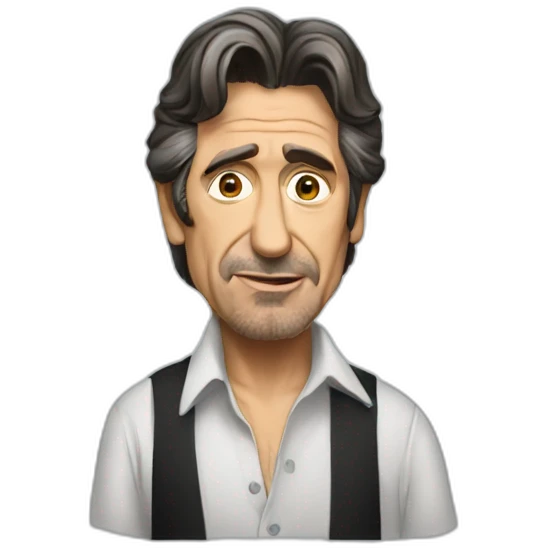al pacino cartoon wearing shirt emoji