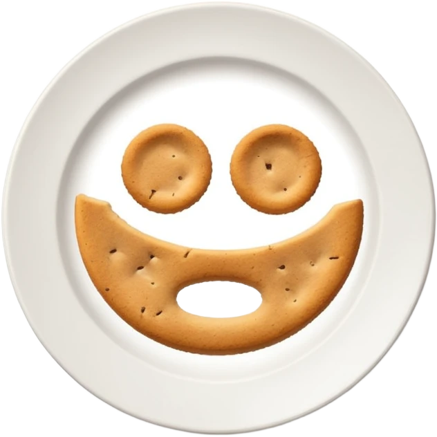 empty plate with leftover crumbs emoji