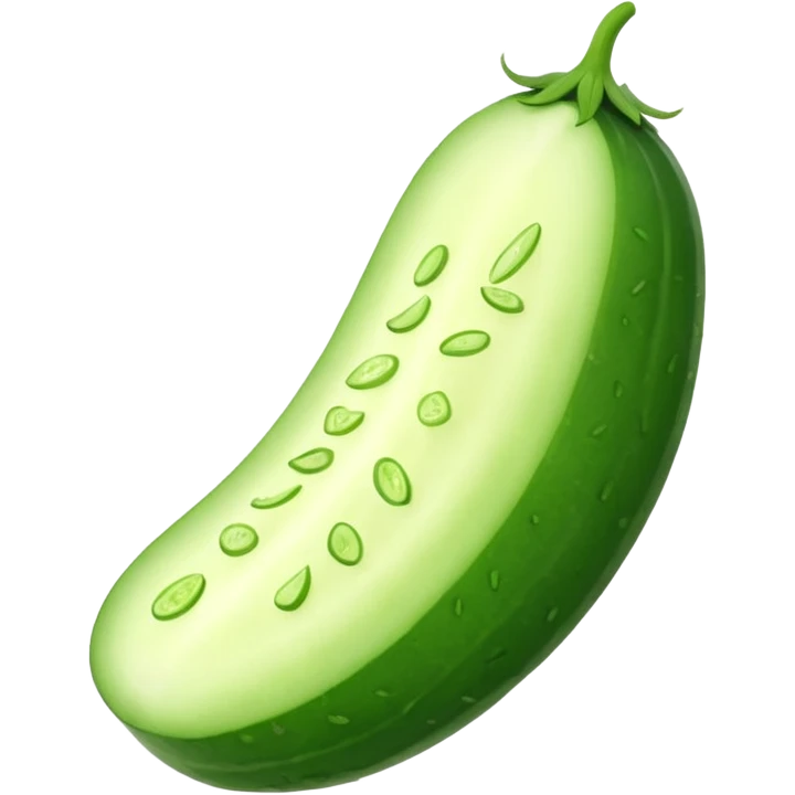 cucumber with small piece  emoji