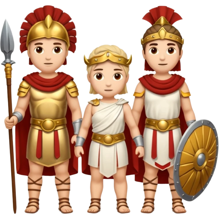 group of ancient trojan men and women emoji