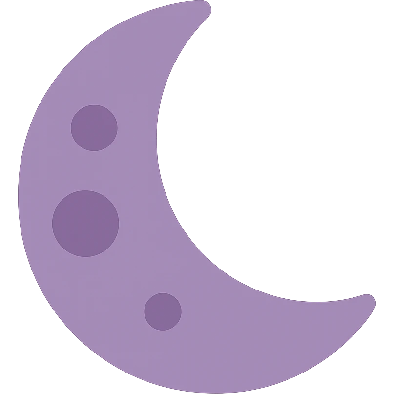 A dull purple moon emoji
