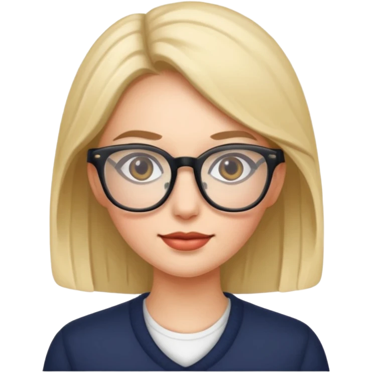 woman with glasses emoji