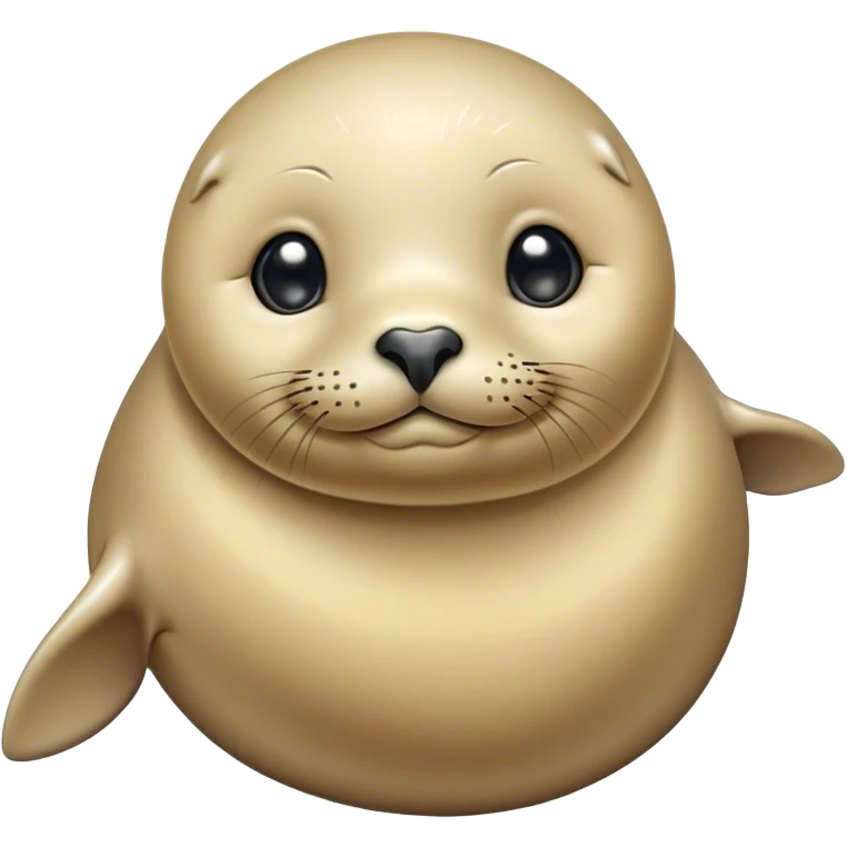 Cinematic Cute Seal Portrait Emoji, Head tilted playfully and inquisitively, featuring a charming, plump form with a sleek, shiny body and round, sparkling eyes full of gentle wonder, accented by a subtly contoured head, Simplified yet irresistibly adorable features, highly detailed, glowing with a warm, friendly oceanic glow, high shine, affectionate and lively, stylized with a touch of whimsical seaside charm, soft glowing outline, capturing the essence of a mischievous yet loving seal that seems as if it could pop out of the screen into your arms! emoji