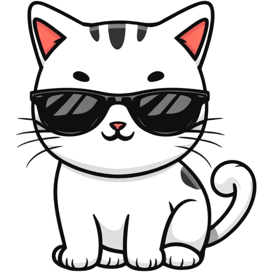 Cat with sunglasses emoji