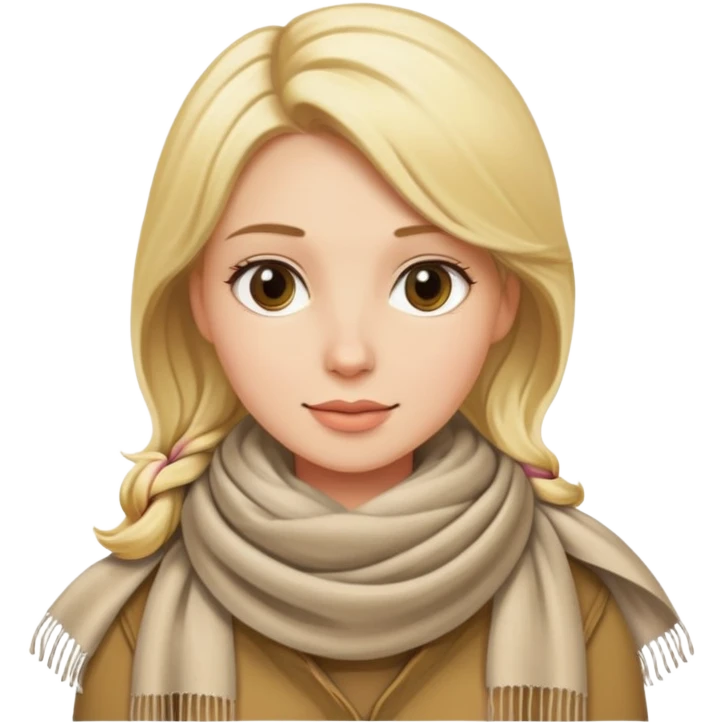 blonde in scarf portrait emoji