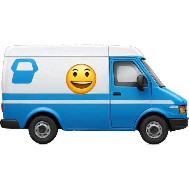 Delivery van amazon blue emoji