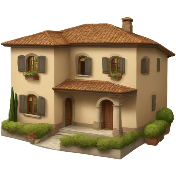Tuscan style house emoji