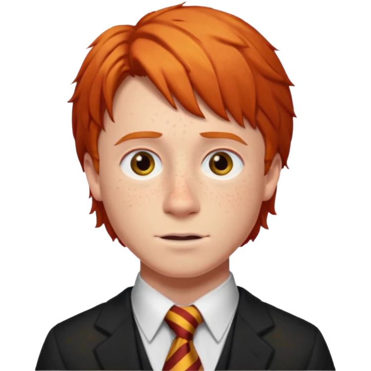 ron weasley with griffindor tie emoji