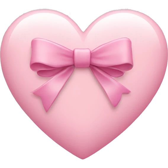 light pink heart with bows around the middle  emoji