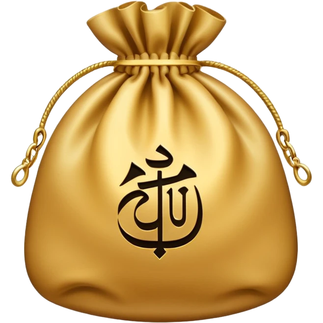 a money bag with Arabic calligraphy emoji